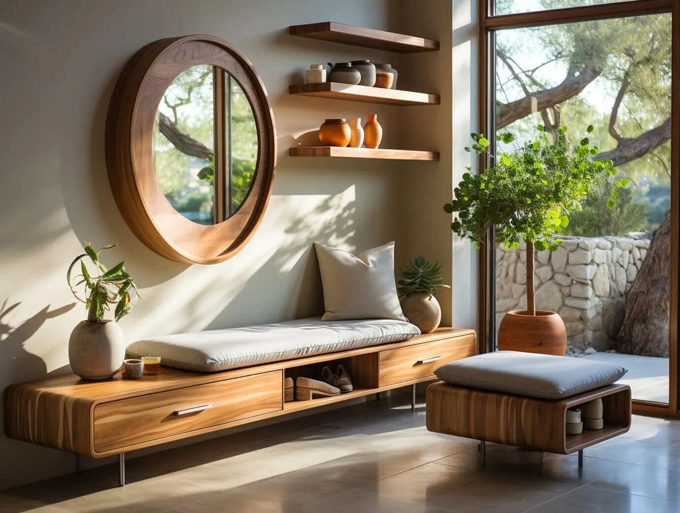 Modern gestalteter Eingangsbereich